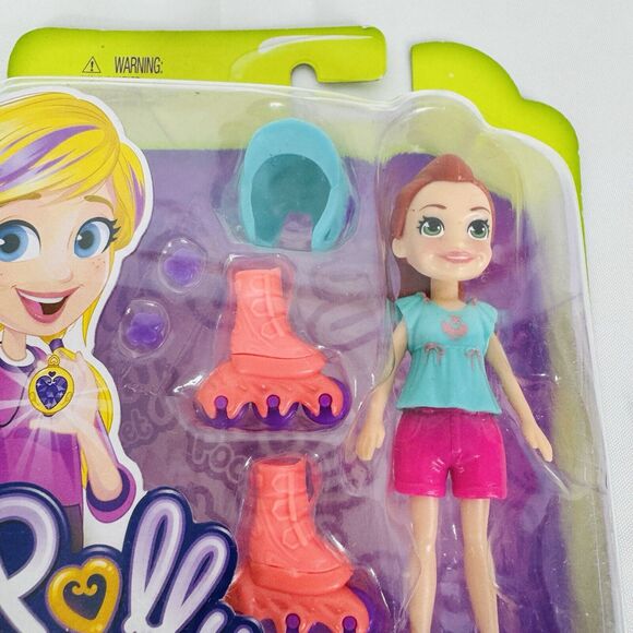 5 for $25| Polly Pocket Active Roller Chic Lila Adventure Doll w/ Skate - Picture 6 of 8